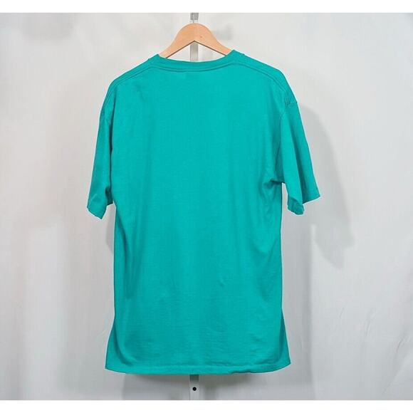 Vintage 90s Shirt Cal Cru Houston Texas Cats Wearing Shoes Tourist Adult Size L - Picture 4 of 6